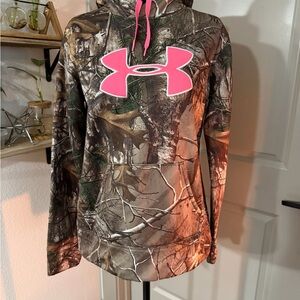 Under Armour Pink Logo Camouflage Hoodie